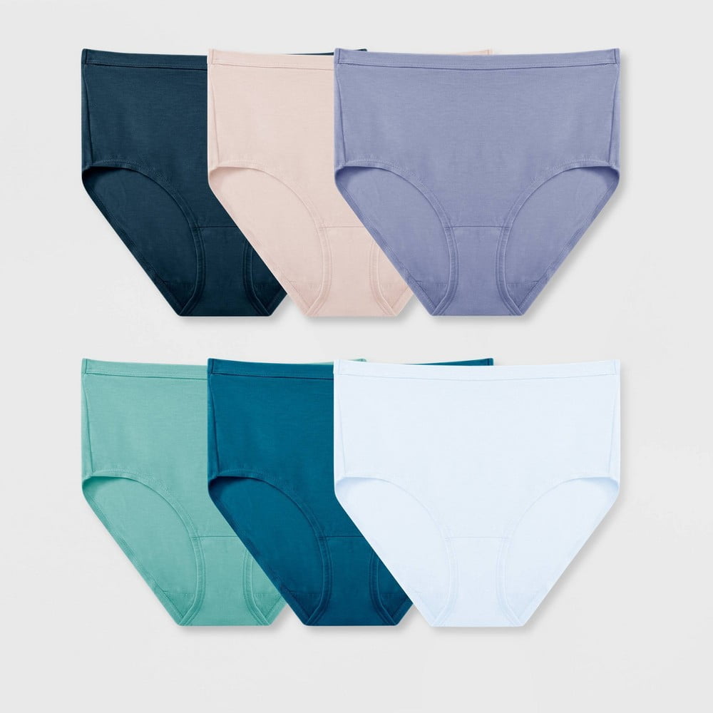 Fruit of the Loom Women's 6 Pack Seamless Bikini Panties, Assorted, 6