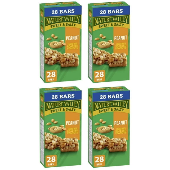 Nature Valley Granola Bars, Sweet and Salty Nut, Peanut, 28ct, 980g (4 Pack)