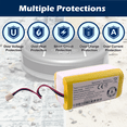thumbnail image 5 of Replacement Li-Ion Battery for Shark RV725 RV750_N AV751 AV753 RV761 RV763 RV765 RV771 RV850 AV911 RV912 AV970 RV990 QR1000S RV1001AE RV1101ARUS UR1005AE RV2001 RV2410 RV2502 RV2610 RV2620 (Yellow), 5 of 5
