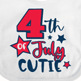 thumbnail image 4 of Inktastic 4th of July Cutie with Stars Boys or Girls Baby Bib, 4 of 4