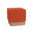thumbnail image 2 of Seville Classics The Vineyard Collection Cork Storage Ottoman Cushioned Fabric, Padded Seat for Bedroom, Dorm, Loft, Living Room, Entryway, Hallway, Burnt Sienna, 15" Cube, 2 of 6