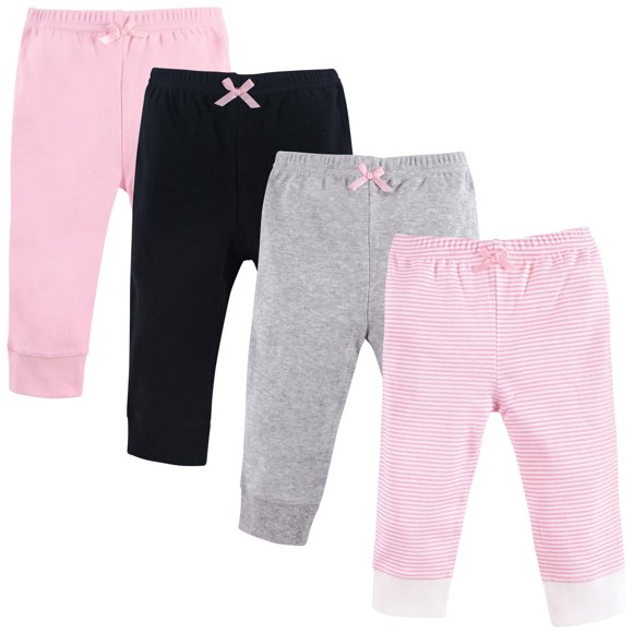 Luvable Friends Pantalon en Coton Unisexe pour Bébé, Rayure Rose Pâle, 18-24 Mois