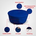 thumbnail image 3 of Covers & all Round Fire Pit Cover, Heavy Duty 18 Oz Waterproof UV & Weather Resistant for Patio Lawn Garden Backyard Outside, with Drawstrings (30"Diameter x 12"H, Blue), 3 of 7