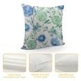 thumbnail image 4 of Nawypu  Blue Throw Pillow Cover Dandelion Flowers and Leaves Farm House Watercolor Art Print, Square Cushion Covers Decor for Bed Couch Sofa,Pale Blue and Green, 4 of 5