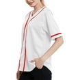 thumbnail image 2 of Ma Croix Women's Baseball Button Down Hip Hop Jersey, 2 of 6