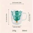 thumbnail image 2 of 1 vaso estilo navideño, taza de agua de vidrio con alto contenido de borosilicato, taza de café de vidrio de doble capa, taza con patrones exquisitos, 2 of 3