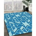 thumbnail image 3 of Ahgly Company Machine Washable Indoor Rectangle Transitional Blue Area Rugs, 6' x 9', 3 of 7