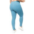 thumbnail image 3 of Women's Active Wear Leggings w/ Hidden Waistband Pocket, Plus Size - Slate Blue, 2XL, 3 of 4