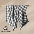 thumbnail image 2 of House of Orlo Cotton Gingham Check Dish Towel 4 Pack, 16"x26", Grey, 2 of 5