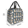 thumbnail image 3 of Gaeub Cartoon Bulldog 1 Print Lunch Bag Lunch Box for Women Men,Reusable Insulated Lunch Bags for Adults,Leakproof Cooler Lunch Tote Bag, Large Capacity for Work Travel Picnic, 3 of 8