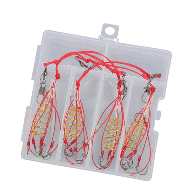 LOVIVER 4 Pcs Explosions Hameçons de Pêche Pièges Hameçons pour Pêche en Mer Adultes 13