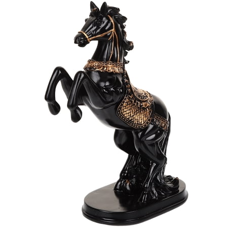 FONDOTIN 1Pcs Resin Horse Figurine Hand-painted for Home and Office Decoration 11.0x9.1x3.7in