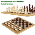 thumbnail image 4 of Set de juego VAMSLOVE Checkers Chess Tic-Tac-Toe 3 en 1 con bolsa, 4 of 7