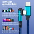 thumbnail image 3 of ROFAY USB C to USB C Cable 60W (2-Pack, 10FT, Black) Nylon Braided Right Angle Charger Cord Compaible with iPhone 16 Pro Max 15 Samsung S25 Ultra S24 iPad Pro MacBook, 3 of 6