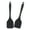 Black, variant on Set of 2 Soft Silicone Turner Sturdy Silicone Kitchen Spatula Soft Front Protects Pans Great for Daily Use