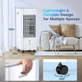 thumbnail image 2 of 25" Windowless Portable Air Coolers, Double Tanks for 16H Cooling, 3-IN-1 Evaporative Air Cooler, Remote&Smart Timer, 3 Speed&Mode, 120° Swing Swamp Cooler for Bedroom, 2 of 8