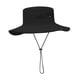 thumbnail image 4 of Sombrero de pescador de secado rápido para hombres y mujeres, sombrero para el sol, gorras de camping de verano, transpirable, para el sol Negro, 4 of 9