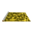 thumbnail image 2 of Ahgly Company Machine Washable Indoor Square Abstract Yellow Modern Area Rugs, 8' Square, 2 of 4