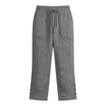 thumbnail image 3 of IMENGL Casual Cropped Pants for Women Soft Linen Summer Nine Quarter Muslim Lightweight Trousers Loose Women's Wide Leg Pant,M-XXXL, 3 of 5