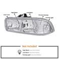 thumbnail image 4 of Spec-D Tuning Chrome Housing Clear Lens Headlights Blazer Compatible with 1998-2004 Chevy S10 Blazer 1998-2004 L+R Pair Head Light Lamp Assembly, 4 of 7