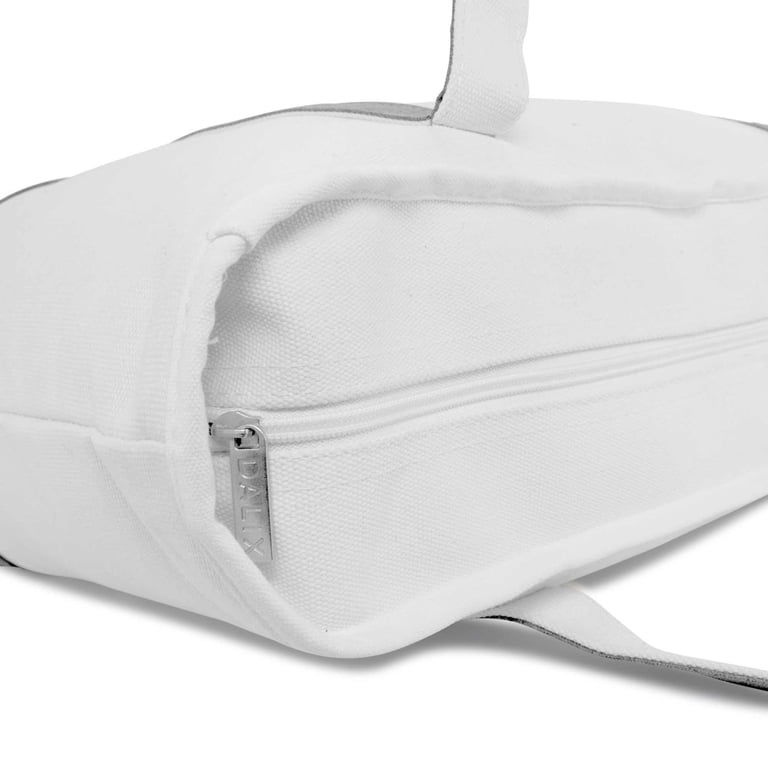 DALIX 23" Large Heavy Duty Cotton Canvas Tote, Gray photo 5