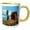 Yellow/White, variant on 3drose, Balanced Rock, Arches National Park, Utah, Usa, 11oz Two-tone Green Mug