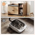 thumbnail image 7 of Babevy Large Hidden Cat Litter Box Cabinet, Double Door Enclosure Furniture with Storage Shelf, Side Table & Anti-Tracking Mat, 7 of 7