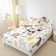thumbnail image 4 of jejeloiu Rustic Farmhouse Animal Twin Sheet Sets,Pig Cow Rabbit Twin Fitted Sheet,Cartoon Farm Nursery Flat Sheet For Child,Breathable Home Decor,3pcs, 4 of 7