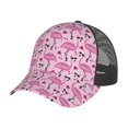 thumbnail image 6 of Lsque Cute Watermelon Flamingo Printed Trucker Hat - Baseball Cap for Men Women - Breathable Mesh Side, Adjustable Fit - for Casual Wear, 6 of 7