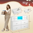 thumbnail image 2 of CRXX Dresser for Bedroom with Charging Station and LED, Sturdy Chest of Drawers with 8 Drawers and Two Open Shelves for Storage,Bedroom, Living Room,Hallway-White, 2 of 9