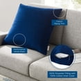 thumbnail image 3 of Modway Enhance 24" Square Performance Velvet Throw Pillow in Navy, 3 of 7