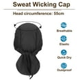 thumbnail image 4 of Uxcell Sweat Wicking Cap Dew Rags Skull Cap Football for Men Black, 4 of 7