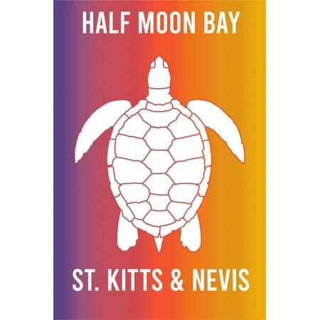 

Half Moon Bay St. Kitts & Nevis Souvenir 2x3 Inch Fridge Magnet Turtle Design
