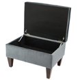 thumbnail image 4 of Transitional Brooklyn Upholstered Home Décor Storage Bench Steel, 4 of 5