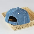 thumbnail image 5 of FAOWME Spring Thin Children Denim Hat LOVE MAMA Tongue Hat For Boys Girls Casual Hat Light Blue 1-3 Years, 5 of 7