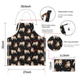 thumbnail image 7 of Bulldog Dog and Footprints Apron-Garden Aprons for Women with Pockets-Cotton Linen Waterproof Kitchen Cooking Gardening Aprons Adjustable for Kitchen,Cooking,BBQ and Salon 33x27 Inch, 7 of 7