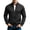 Black, variant on Sahpxhe Men's Full Zip Sweatshirt Stand Collar Long Sleeve Jacket with Pockets Casual Outer Tops for Travel Vacation Gray XL