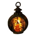 thumbnail image 1 of Fiudx Liquidación de ahorros de invierno Lámpara de viento vintage, luces LED, velas, candelabros de Halloween, decoraciones navideñas, adornos festivos, luces electrónicas redondas colgantes, 1 of 4