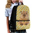 thumbnail image 3 of Uourmeti Guinea Pig & Sunflower Print Smooth Zippers Daypack for Travel Work, Soft Adjustable Comfort Straps Backpack Durable School Backpack, 3 of 6