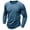 Blue, variant on RQYYD Henley Shirts for Men Men'S Fashion Spring and Summer Casual Long Sleeved V Neck Solid Color T Shirt Mens Cotton