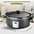 thumbnail image 2 of 7QT Electric Slow Cooker With 280w, Digital 20h Timer & 3-Level Heat Cookers For Kitchen, Oval Ceramic Inner Pot For Family Dinners, Home Essentials, 2 of 8