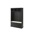 thumbnail image 5 of UBesGoo 71" Entryway Hall Tree with Storage Bench and Coat Rack, 3 Hooks, 2 Drawers & 2 Cabinets for Hallway Living Room Bedroom Home, Black, 5 of 13