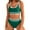 Green, variant on Tejiojio Summer Labor Day Clearance,Swimsuits For Women 2 Piece Hawaiian Tropical Print Swim Cami Bra and Ruffles Bathing Sets Beachwear