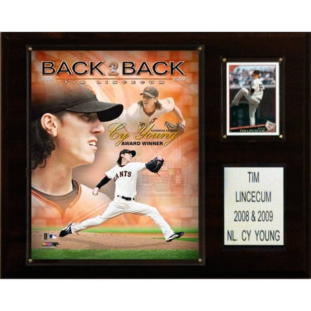 C&I Collectables MLB 12x15 Tim Lincecum Back 2 Back Cy Young San Francisco Giants Player