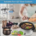 thumbnail image 3 of 2025 Slow Cooker Liners, Silicone Slow Cooker Divider (Gray), 3 of 5