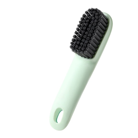 Ergonomic Long Handle Laundry Shoe Scrub Brush, Soft Bristle Sneaker Cleaner, Comfort Grip Footwear Washing Brush for Canvas Mesh Sports Shoes Stain Removal