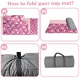 thumbnail image 5 of AOLOA Toddler Nap Mat, Personalized Name Horse Pattern Nap Mats for Daycare Preschool Kindergarten Sleeping Bag for Kids Girls Nap Mat with Pillow and Blanket Love, 5 of 9