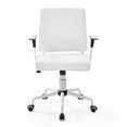 thumbnail image 2 of Modway Chaise de Bureau en Vinyle, Réglable de 18 à 21 Pouces, Blanc, 2 of 11