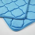thumbnail image 6 of 2 Piece Geometric Design Solid Color Memory Foam Rug Set Non-Slip PVC Backing, 6 of 7