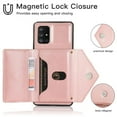 thumbnail image 5 of Wallet Case for Galaxy A71 4G, Detachable Crossbody Lanyard Strap PU Leather+Soft TPU Bumper Magnetic Clasp Back Flip Credit Card Slots Kickstand Cover for Samsung Galaxy A71 4G, Rosegold, 5 of 10
